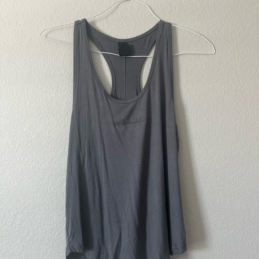 Alphalete Gray Sleeveless Relaxed Tank Top